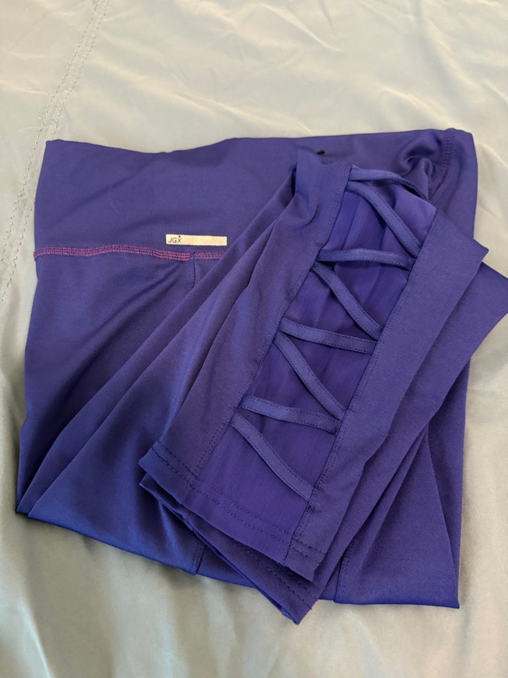 Crisscross Side Purple Leggings